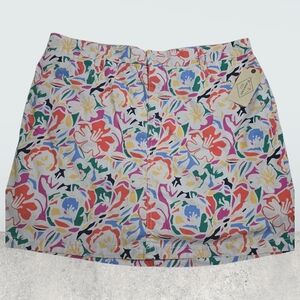 St. John's Bay Multicolor Abstract Skort